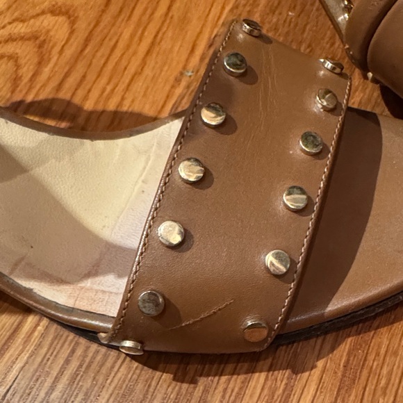 Jimmy Choo Tan Studded Heels - Picture 6 of 7